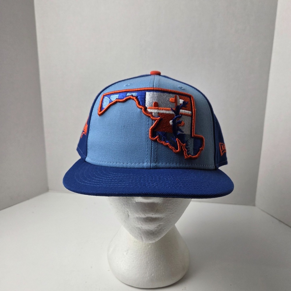 Aberdeen IronBirds New Era 59FIFTY Fitted Maryland State Baseball Cap Hat 7 5/8